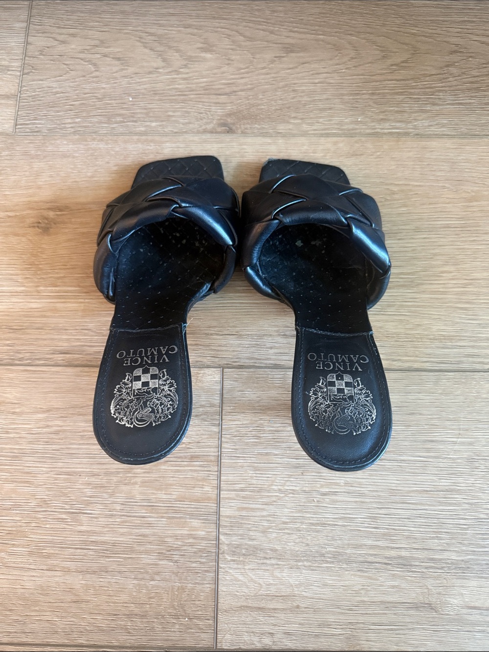 Vince Camuto Black Braided Slide Mules - Picture 3 of 5